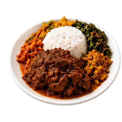 Nasi Rames + Rendang Daging
